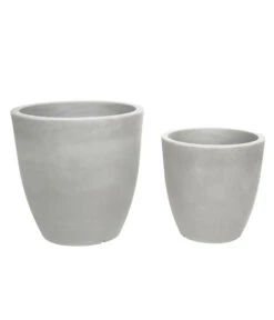Farmet Kunststoff-Topf-Set Orione Alto, Rund, Grau, 2-teilig