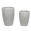 Farmet Kunststoff-Topf-Set Hydra, Konisch, Grau, 2-teilig