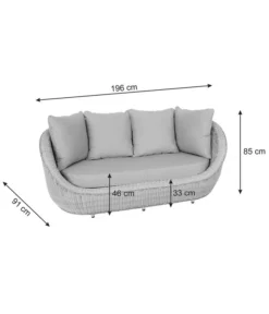 Dehner Lounge Bari, 2-teilig -Compo Verkaufsgeschäft 6657381 WE BG 001 DehnerLoungeBari