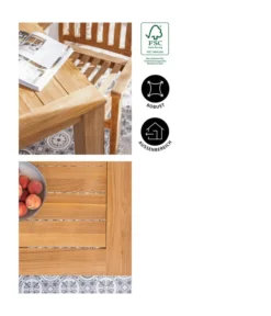 Dehner Teaktisch Havanna, Ca. B90/H75/T90 Cm -Compo Verkaufsgeschäft 6657415 WE IG 001 GruppeHavanna04