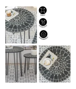 Dehner Mosaiktisch Madeleine, Ca. Ø60/H60 Cm -Compo Verkaufsgeschäft 6666531 6666556 WE IG 001 DehnerMosaiktischMadeleine