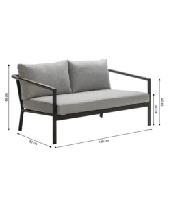 Dehner Alu-Lounge New York, 4-teilig -Compo Verkaufsgeschäft 6670954 WE BG 001 LoungeNewYork