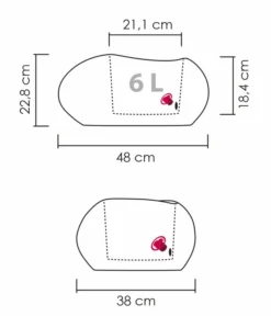 Scheurich Kunststoff-Topf Flow, Oval -Compo Verkaufsgeschäft 6701247 WE BG 001 ScheurichTopfFlowOval