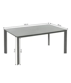 Dehner Gartentisch Nancy, Ca. B160/H75/T90 Cm -Compo Verkaufsgeschäft 6701734 WE BG 001 TischNancy