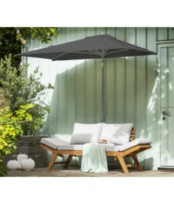 Dehner Balkonschirm Chios, Rechteckig, Ca. B210/T130 Cm -Compo Verkaufsgeschäft 6703243 WE MO 001 BalkonschirmChiosDunkelgrauNeu