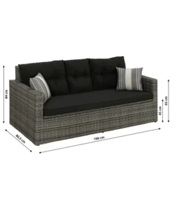 Dehner Flecht-Truhenbank Föhr, 3-Sitzer -Compo Verkaufsgeschäft 6704795 WE BG 001 TruhenbankFoehrNeu