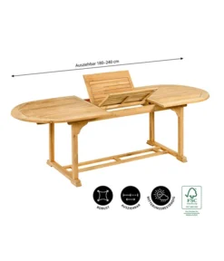 Dehner Ausziehtisch Havanna, Ca. B180-240/H74/T90 Cm -Compo Verkaufsgeschäft 6707905 WE IG 001 TischHavanna