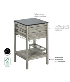 Dehner Schubladenschrank Southampton, Ca. B50/H90/T50 Cm -Compo Verkaufsgeschäft 6713739 WE IG 001 SchrankSouthamptonGrauNEU