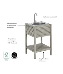 Dehner Spülschrank Southampton, Ca. B50/H90/T50 Cm -Compo Verkaufsgeschäft 6713762 WE IG 001 SpuelschrankSouthamptonNEU