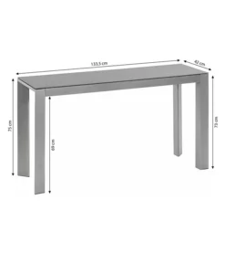 Dehner Balkontisch Chicago, Ca. B133,5/H75/T42 Cm -Compo Verkaufsgeschäft 6734651 WE BG 001 BalkontischChicagoSchmalNE