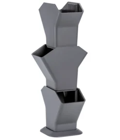 Kunststoff-Pflanzbaum-Set, Grau, Ca. B31,3/H77,3/31,3 Cm