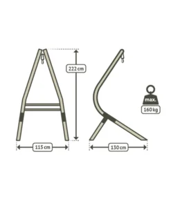 La Siesta Hängesesselgestell Calma Nature -Compo Verkaufsgeschäft 6743306 WE FS 003 HMStaenderCalmaNature