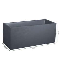 EDA-plastiques Kunststoff-Kasten Graphit, Anthrazit, Ca. B99,5/H43,5/T39,5 Cm -Compo Verkaufsgeschäft 6763908 WE BG 001 PflanzkastenGraphit100cm