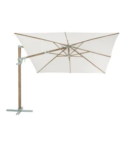 Dehner Ampelschirm Zypern, Holzoptik, Quadratisch, Ca. B300/T300 Cm -Compo Verkaufsgeschäft 6865422 WE FS 004 AmpelschirmZypernHolzBeige