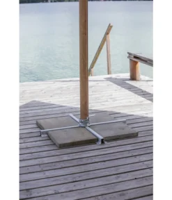 Dehner Ampelschirm Zypern, Holzoptik, Quadratisch, Ca. B300/T300 Cm -Compo Verkaufsgeschäft 6865562 WE DE 003 AmpelschirmZypernHellbraun