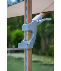 Dehner Ampelschirm Zypern, Holzoptik, Quadratisch, Ca. B300/T300 Cm -Compo Verkaufsgeschäft 6865562 WE DE 005 AmpelschirmZypernHellbraun