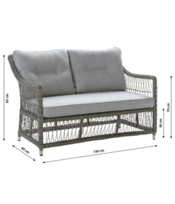 Dehner Geflechtlounge Santos, 4-teilig -Compo Verkaufsgeschäft 6875074 WE BG 001 LoungeSantosNEU