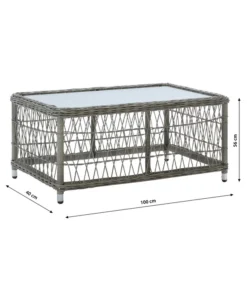 Dehner Geflechtlounge Santos, 4-teilig -Compo Verkaufsgeschäft 6875074 WE BG 003 LoungeSantosNEU