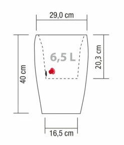 Scheurich Kunststoff-Topf Barceo High, Rund -Compo Verkaufsgeschäft 6878946 WE BG 001 ScheurichTopfBarceoHigh