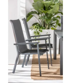 Dehner Stapelstuhl Cleveland, Dunkelgrau -Compo Verkaufsgeschäft 6894133 WE MO 001 StapelstuhlClevelandGrau