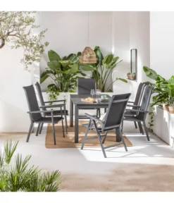 Dehner Stapelstuhl Cleveland, Dunkelgrau -Compo Verkaufsgeschäft 6895379 6894133 6894141 WE MO 001 StapelstuhlClevelandGrau 1