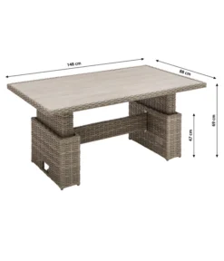 Dehner Geflechtlounge Bologna, 5-teilig -Compo Verkaufsgeschäft 6903447 WE BG 004 LoungeBolognaNEU