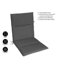 KETTtex Niederlehnerpolster Lindos Grau, Ca. B100/H4/T50 Cm -Compo Verkaufsgeschäft 6907026 WE IG 001 KETTtexNiederlehnerpolsterLindosGrau