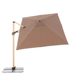 Doppler Pendelschirm Aluwood, Rechteckig, Ca. B300/T220 Cm -Compo Verkaufsgeschäft 6910525 WE FS 007 PendelschirmAluWoodGreige