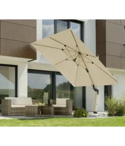 Schneider Ampelschirm Rhodos Twist Woody, Quadratisch, Ca. B300/T300 Cm -Compo Verkaufsgeschäft 6953467 WE MO 001 SchneiderAmpelschirmRhodosTwistWoodynatur