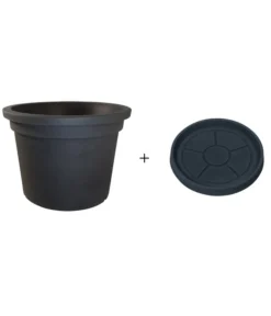 Farmet New Kunststoff-Topf, Konisch, Inkl. Untersetzer