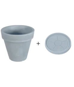 Farmet New Kunststoff-Topf Pegasus, Konisch, Inkl. Untersetzer, Ca. Ø60/H55 Cm