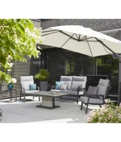 Siena Garden Ampelschirm Sunset N+, Quadratisch, Ca. B300/T300 Cm -Compo Verkaufsgeschäft 6988075 WE MO 001 SienaGardenAmpelschirmSunsetN300x300cmGrau