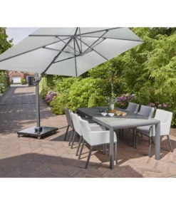 Siena Garden Ampelschirm Sunset N+, Rechteckig, Ca. B350/T260 Cm -Compo Verkaufsgeschäft 6988117 WE MO 001 SienaGardenAmpelschirmSunSetN350x260cmGrau