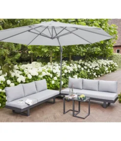 Siena Garden Ampelschirm Sunset N+, Rund, Ca. Ø350 Cm -Compo Verkaufsgeschäft 6988315 WE MO 001 SienaGardenAmpelschirmSunsetN350cmGrau