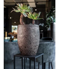 Fleur Ami Kunststoff-Topf Lava, Rund -Compo Verkaufsgeschäft 6999205 WE MO 001 FleurAmiPflanzgefaessLava29Bronze
