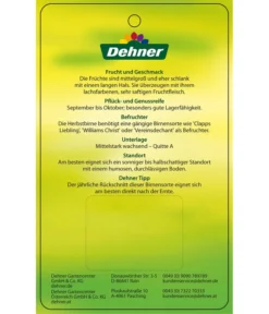 Herbstbirne 'Conference' -Compo Verkaufsgeschäft 7625908 HerbstbirneConference Etikett 2