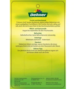 Nektarine 'Crimson Gold' -Compo Verkaufsgeschäft 7626005 NektarineCrimsonGold Etikett 2