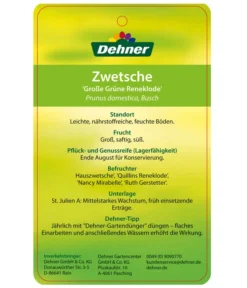 Dehner Reneklode 'Große Grüne Reneklode' -Compo Verkaufsgeschäft 7657802 ReneklodeGrosseGrueneReneklode Etikett 2