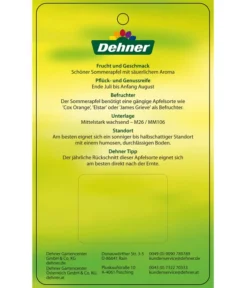 Sommerapfel 'Klarapfel', Weiß -Compo Verkaufsgeschäft 7701386 SommerapfelKlarapfel Etikett 2