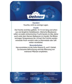 Maibeere -Compo Verkaufsgeschäft 7756448 SibirischeBlaubeerePolina Etikett 2