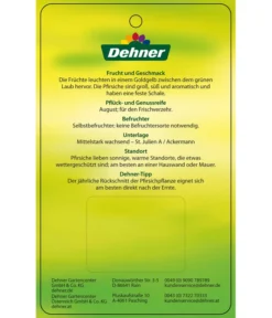 Pfirsich 'Suncrest' -Compo Verkaufsgeschäft 7760754 GelbfleischigerPfirsichSuncrest Etikett 2