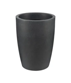 Kunststoff-Vase Verona, Rund, Schwarz-granit
